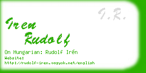iren rudolf business card